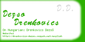 dezso drenkovics business card